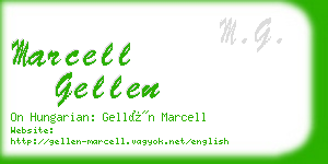 marcell gellen business card